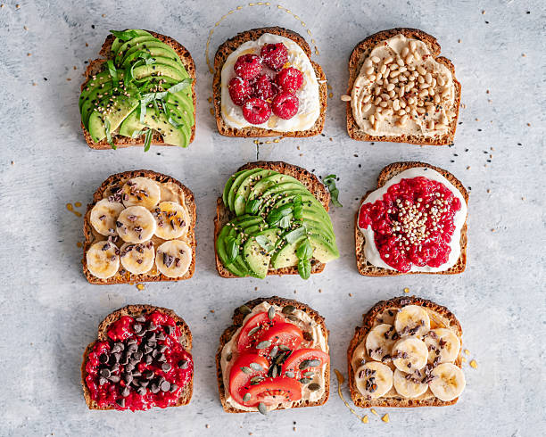 Colorful balanced meal with vegetables and whole grains